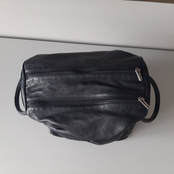 Amalfi - Black Leather Handbag - Picture 4 of 13